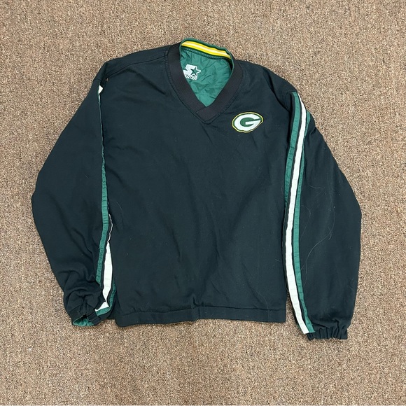 Vintage Green Bay Packers Starter Reversible Pullover Windbreaker Size Small - Picture 2 of 9